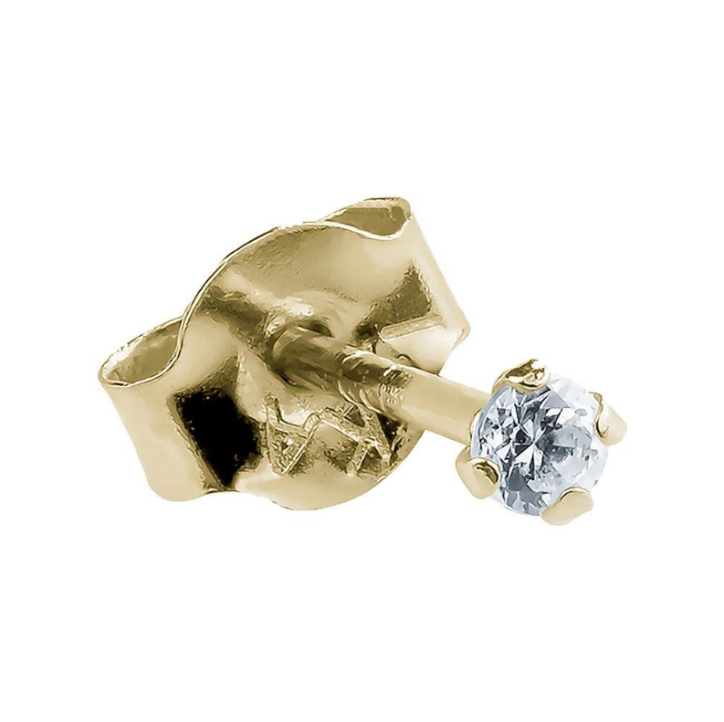 FreshTrends 14k gold tiny diamond stud earrings by FreshTrends