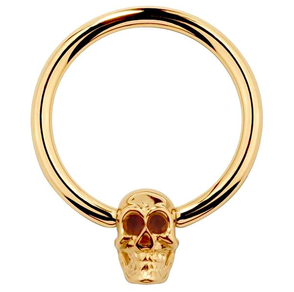 skull charm captive bead ring by FreshTrends
