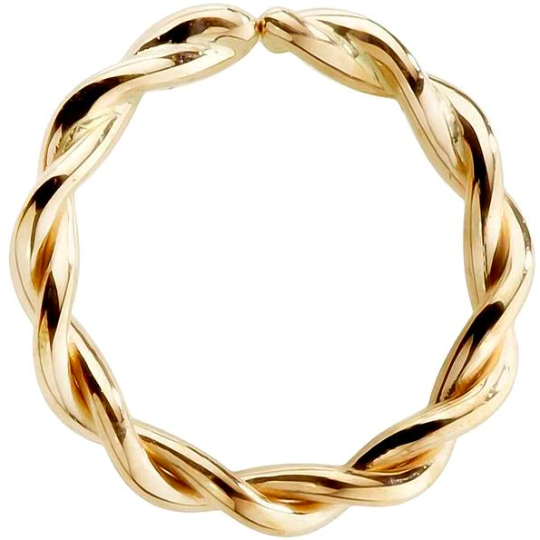 14k gold twisted nipple hoop by FreshTrends