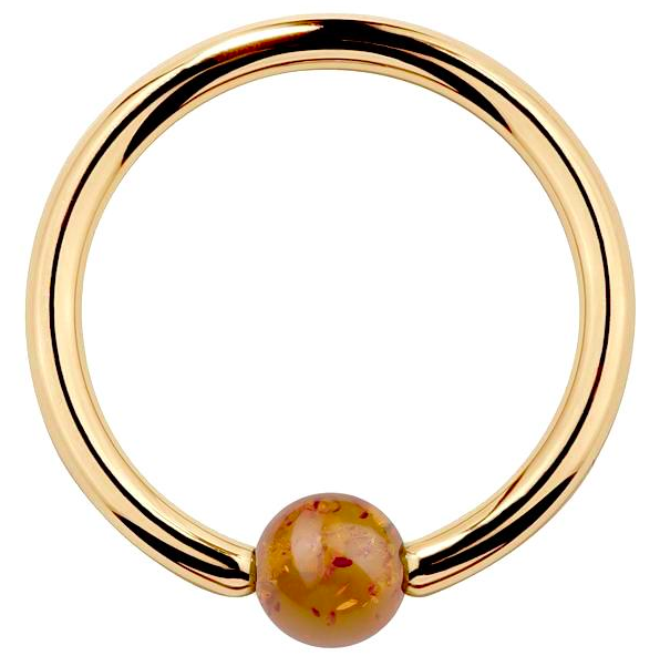 Baltic Amber captive bead ring by FreshTrends