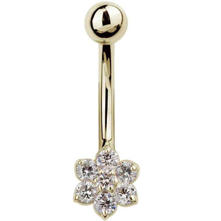 flower gold belly ring by FreshTrends