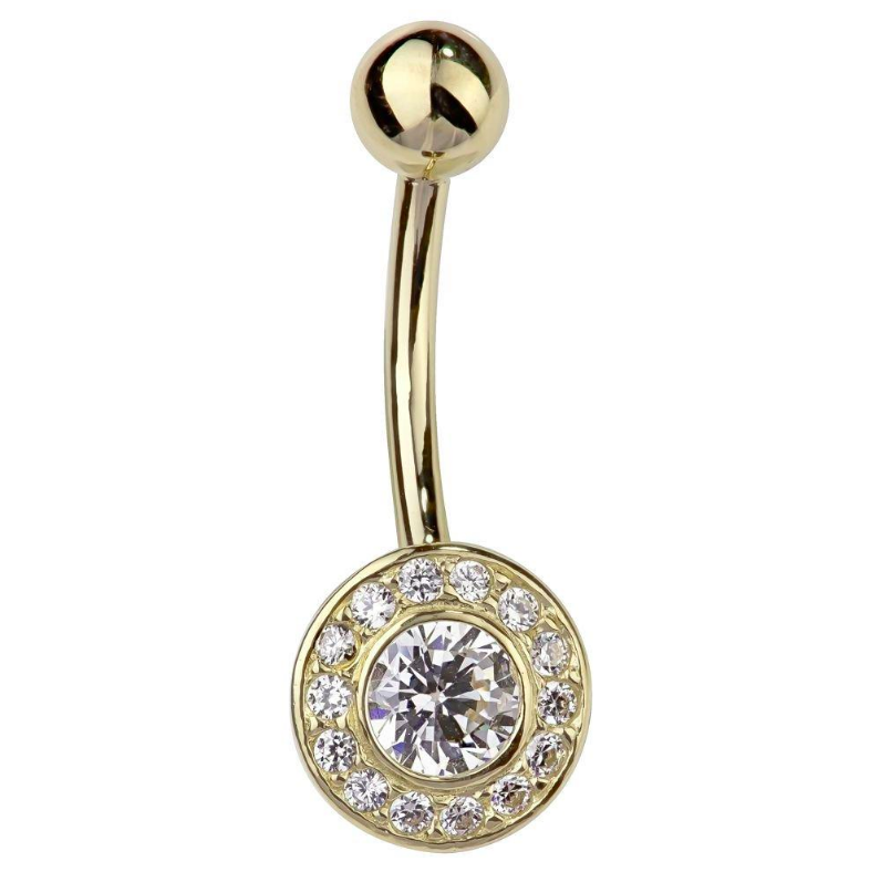 cubic zirconia belly ring by FreshTrends