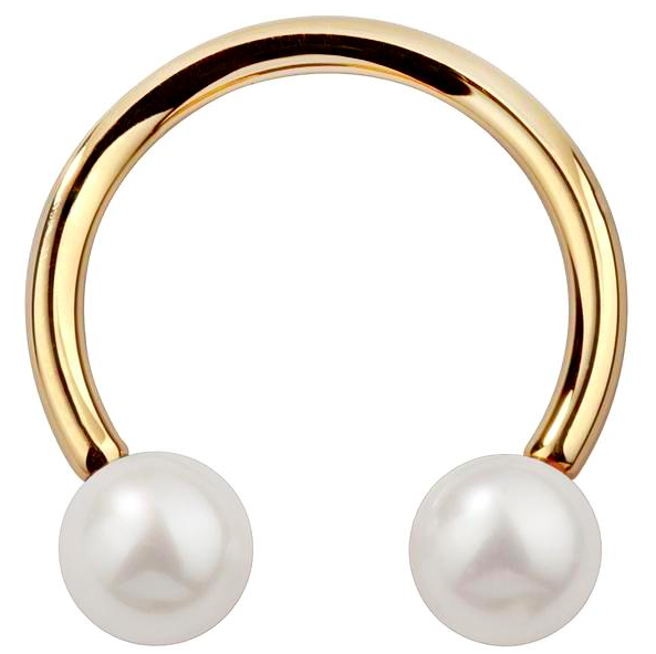 genuine pearl circular barbell by FreshTrends