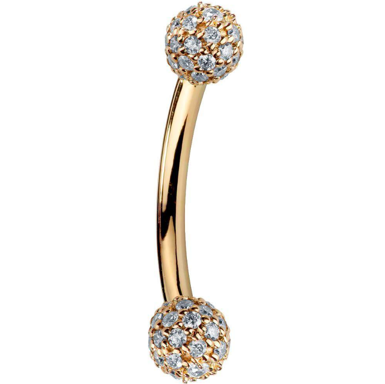 diamond pave curved barbell by FreshTrends