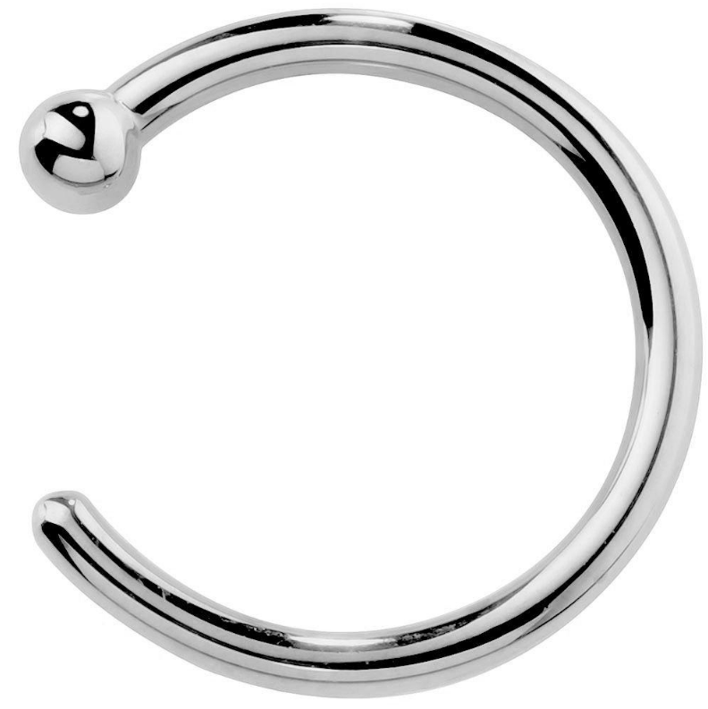 platinum nose hoop ring by FreshTrends