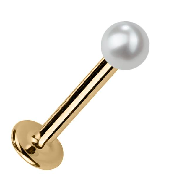 cultured pearl flat disc back earring by FreshTrends