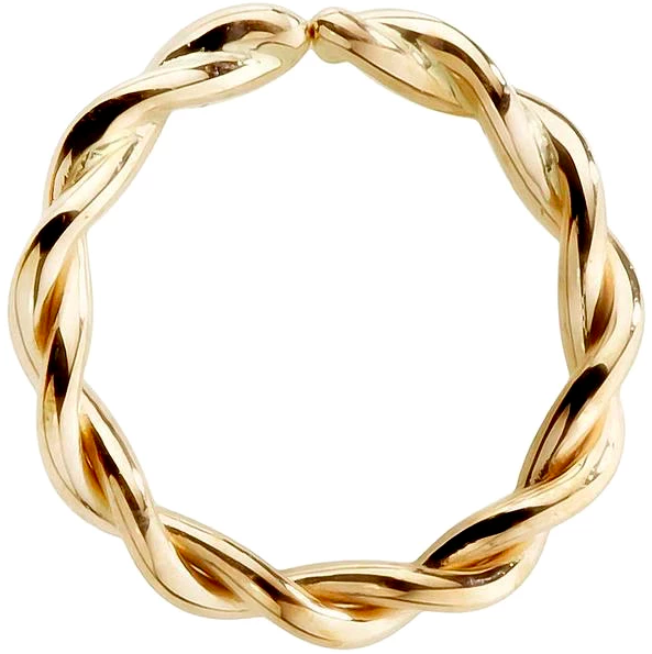 14k gold twisted seamless hoop by FreshTrends