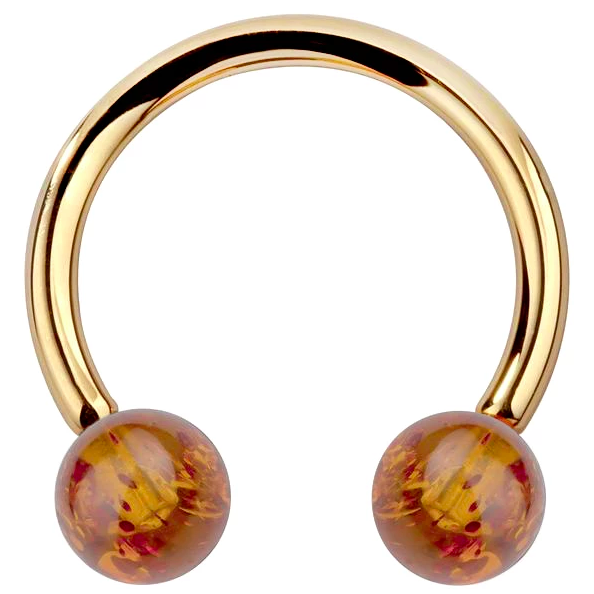amber circular barbell by FreshTrends