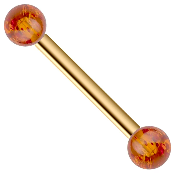 amber straight barbell by FreshTrends