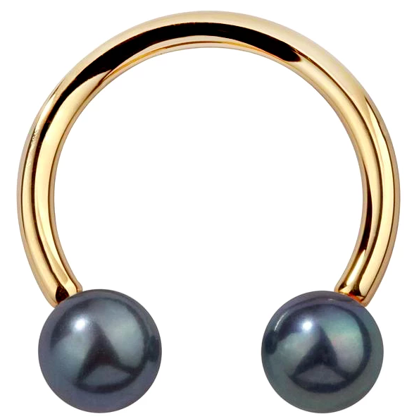 peacock pearl circular barbell by FreshTrends