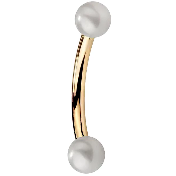 pearl curved barbell by FreshTrends