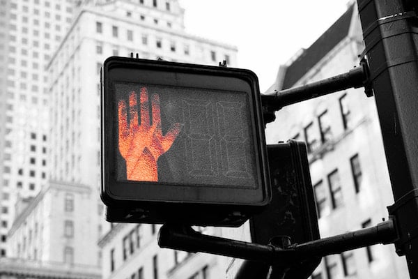 pedestrian stop sign