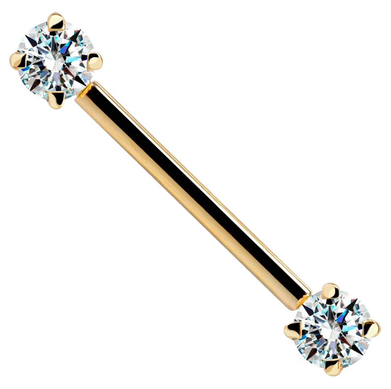 gemstone straight barbell by FreshTrends