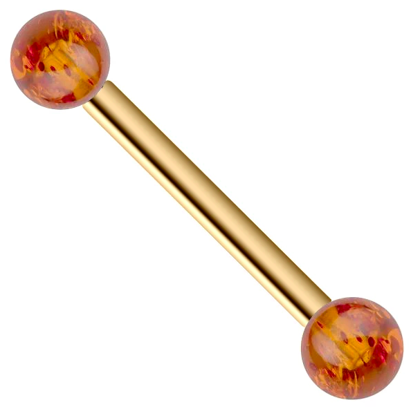 Baltic Amber straight barbell by FreshTrends
