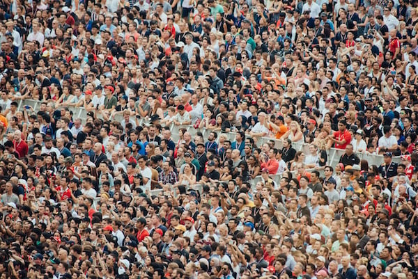 a large crowd