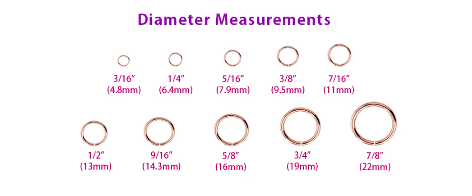 body jewelry diameter