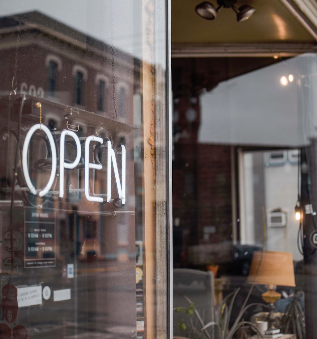 Open Sign on Small Business