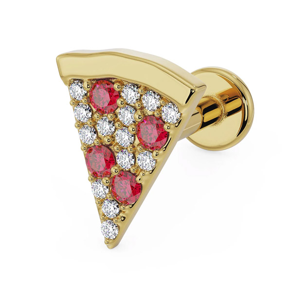 Pizza slice cartilage earring