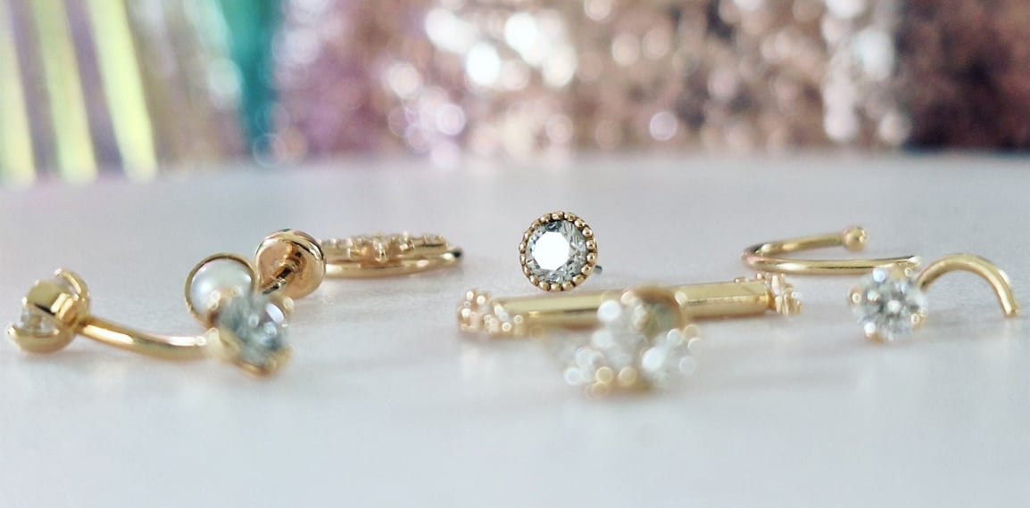 Diamond and gold jewelry