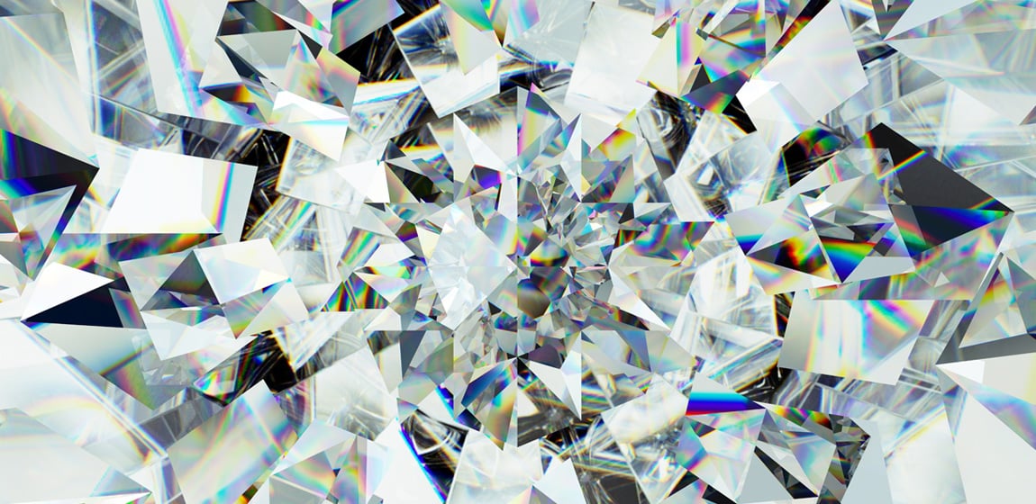 Extreme close-up of diamond
