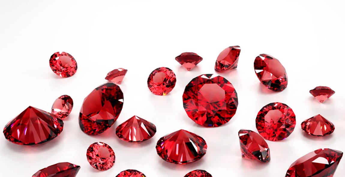 Ruby gemstones