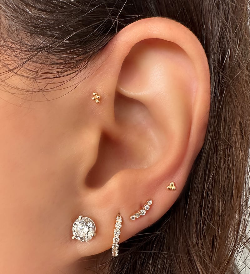 Diamond and Gold Earrings