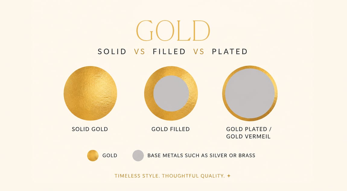 solid gold is one of the best jewelry material for piercings