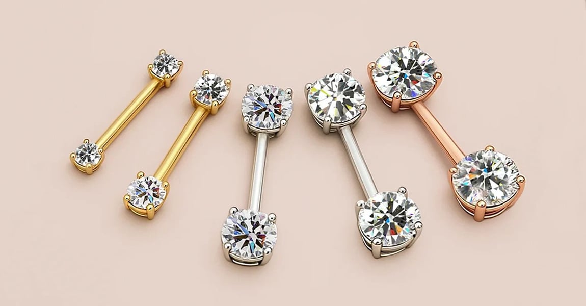 Diamond nipple jewelry